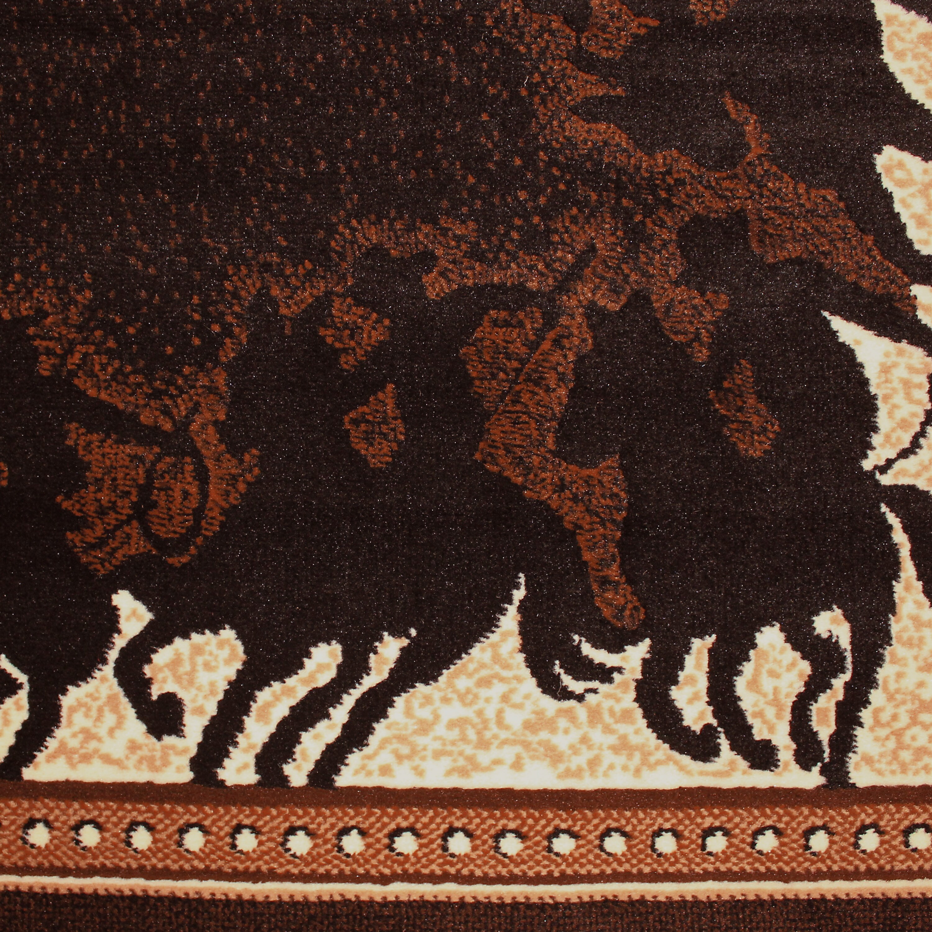 Donnieann Traditions Black Brown Western Star With Cowboy Design Flatweave Area Rug 5 X7 5 X 7 Overstock 15315809