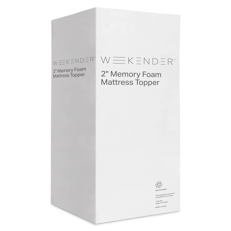WEEKENDER 2-inch Memory Foam Mattress Topper