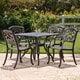 Austin Outdoor 5-piece Cast Aluminum Square Dining Set by Christopher Knight Home - Thumbnail 1