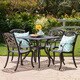 Austin Outdoor 5-piece Cast Aluminum Square Dining Set by Christopher Knight Home - Thumbnail 0