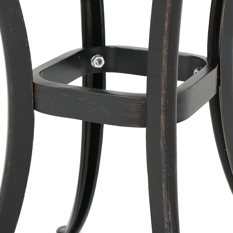 Austin Outdoor 3-piece Cast Aluminum Square Bistro Set by Christopher Knight Home