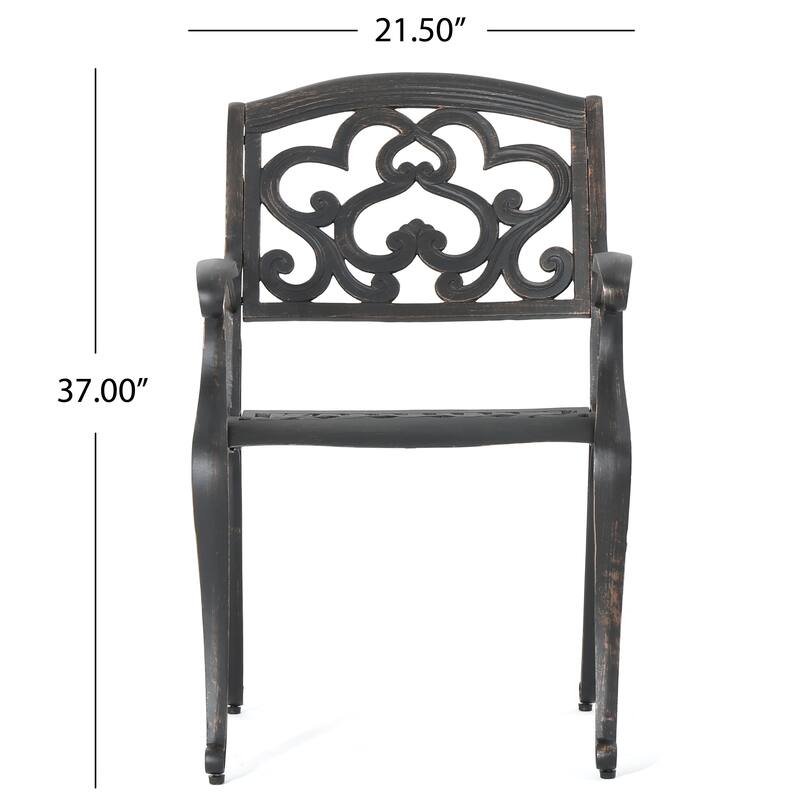 Austin Outdoor 3-piece Cast Aluminum Square Bistro Set by Christopher Knight Home