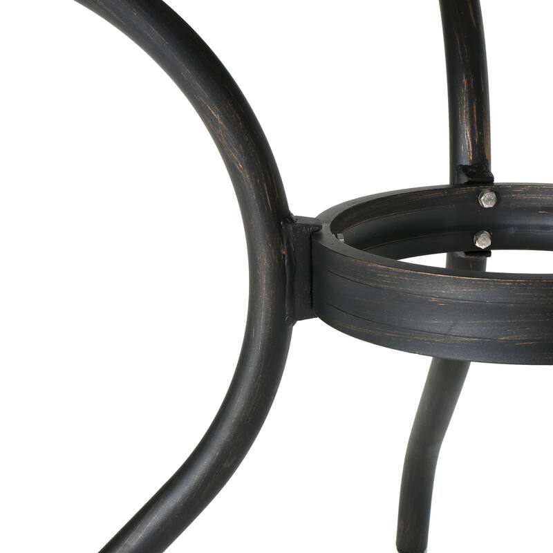 Austin Outdoor Cast Aluminum Square Dining Table with Umbrella Hole by Christopher Knight Home - 37.00 "W x 37.00 "L x 30.00 "H