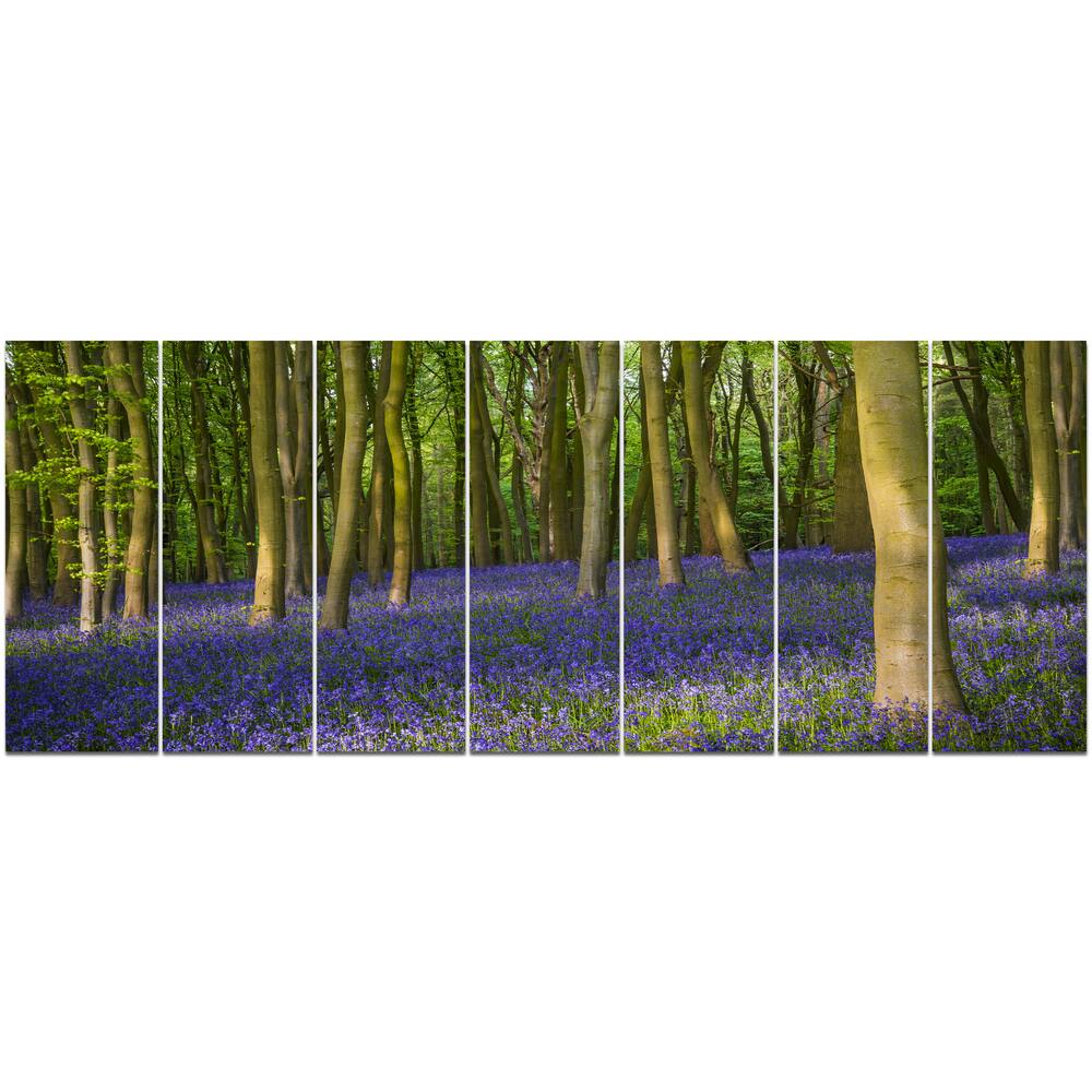 Designart "Bluebell Woods in Oxfordshire" Landscape Wall Artwork Print