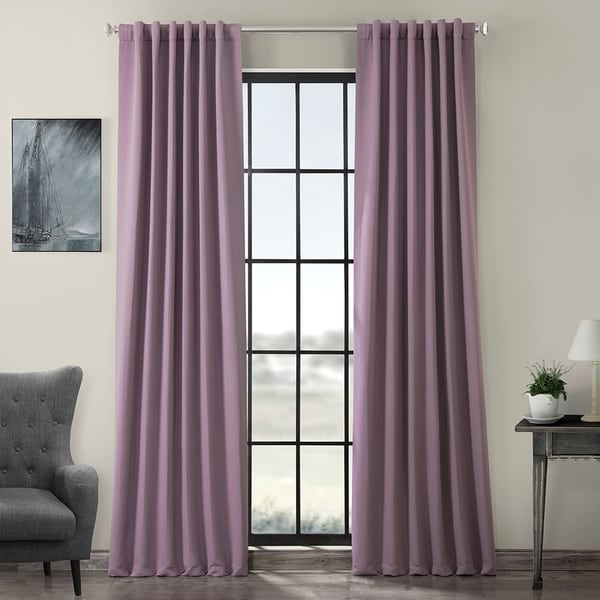 Shop Exclusive Fabrics Purple Rain Blackout Curtain Panel Pair - Free