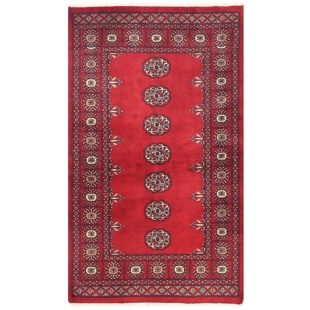 Handmade One Of A Kind Bokhara Wool Rug Stan 3 2 X 5 Handmade One Of A Kind Bokhara Wool Rug