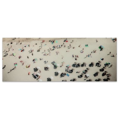 "Beach Day" Frameless Free Floating Tempered Glass Panel Graphic Wall Art