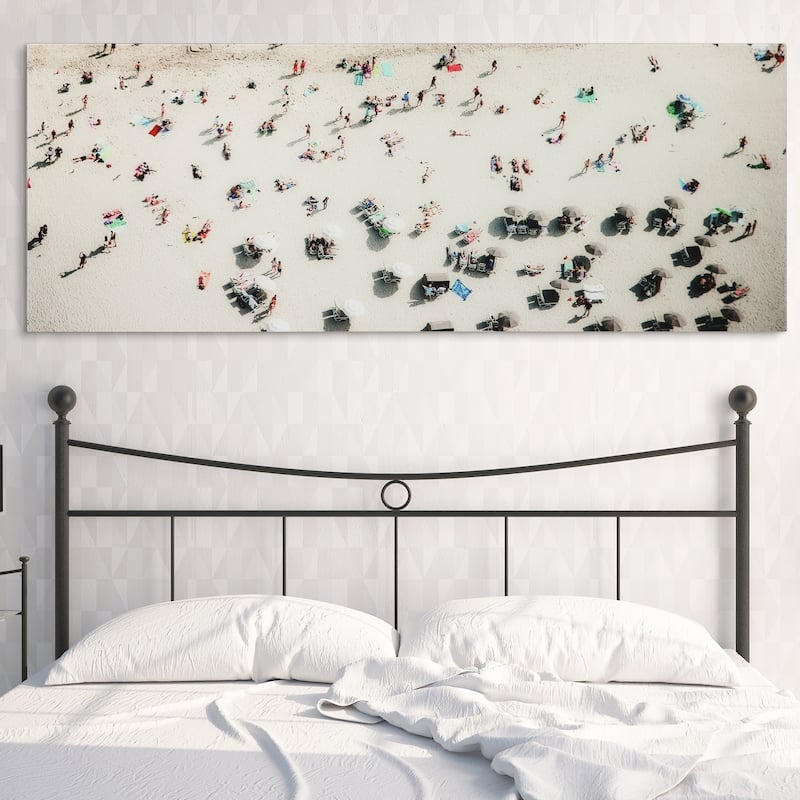 "Beach Day" Frameless Free Floating Tempered Glass Panel Graphic Wall Art