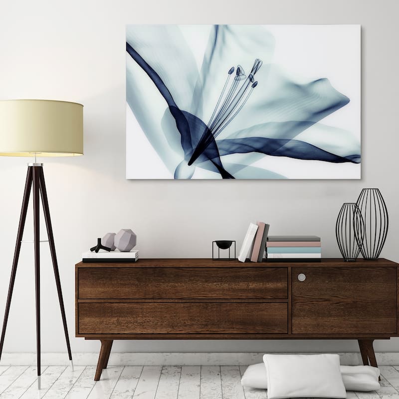 Amaryllis Flower Wall Art Printed on Free Floating Tempered Glass