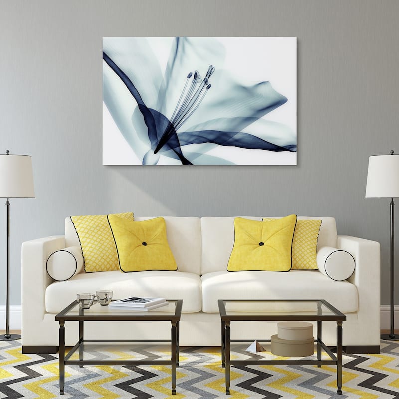 Amaryllis Flower Wall Art Printed on Free Floating Tempered Glass