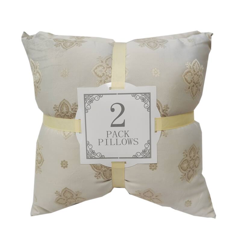 Damask Silk Throw Pillows (2 Pack) by Home Accent Throw Pillows