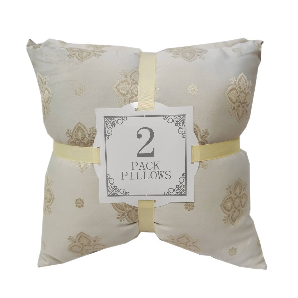 Damask Silk Throw Pillows (2 Pack) by Home Accent Throw Pillows