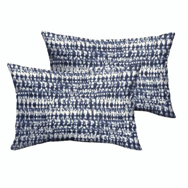Porter Indigo Graphic Indoor/ Outdoor Throw Pillow (Set of 2) - - 15340471