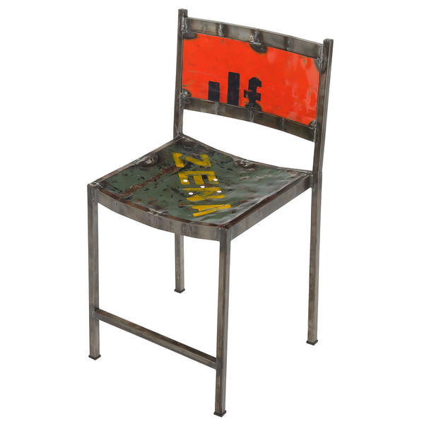 Shop Handmade Zena Recycled Oil Drum Metal Iron Chair