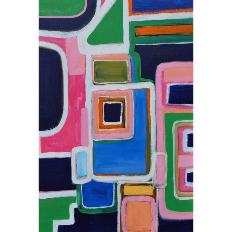 Modern Angles' Painting Print on Wrapped Canvas - Multi-Color