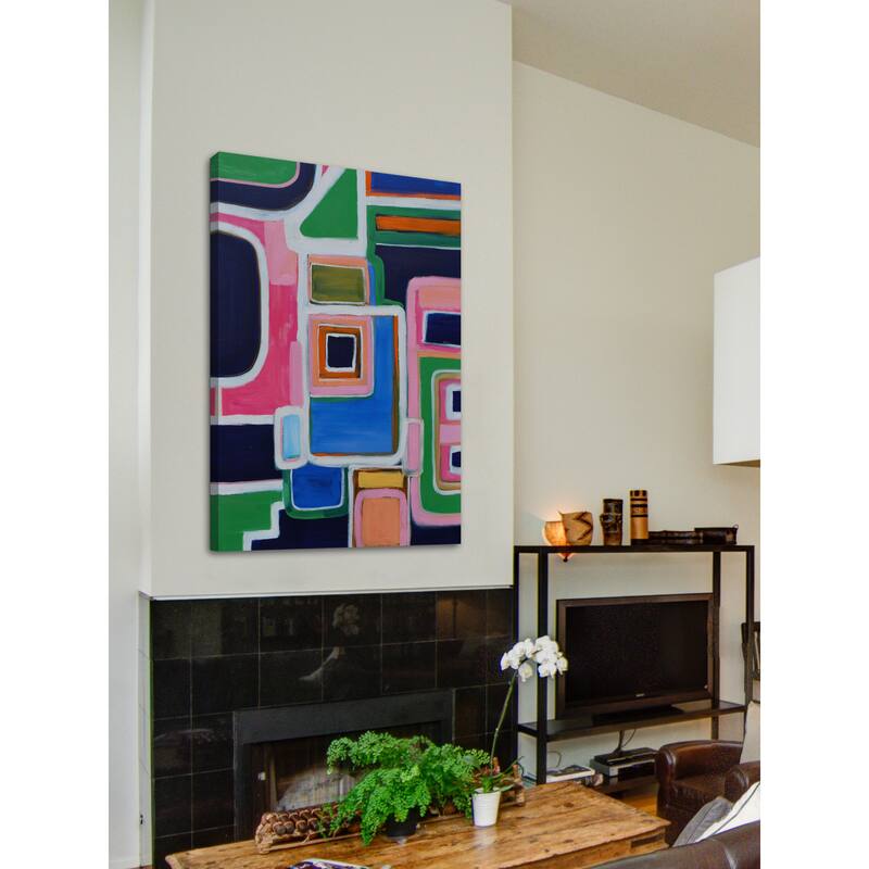 Modern Angles' Painting Print on Wrapped Canvas - Multi-Color