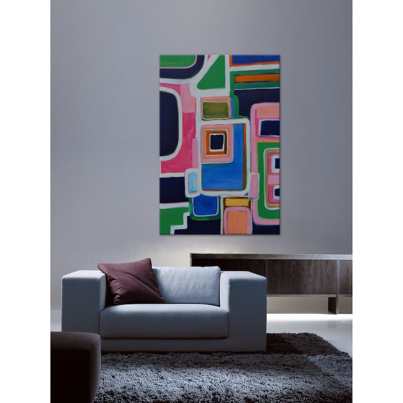 Modern Angles' Painting Print on Wrapped Canvas - Multi-Color