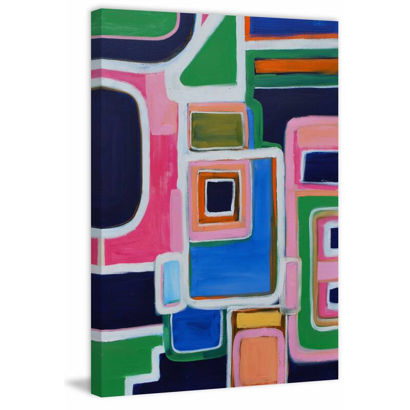Modern Angles' Painting Print on Wrapped Canvas - Multi-Color