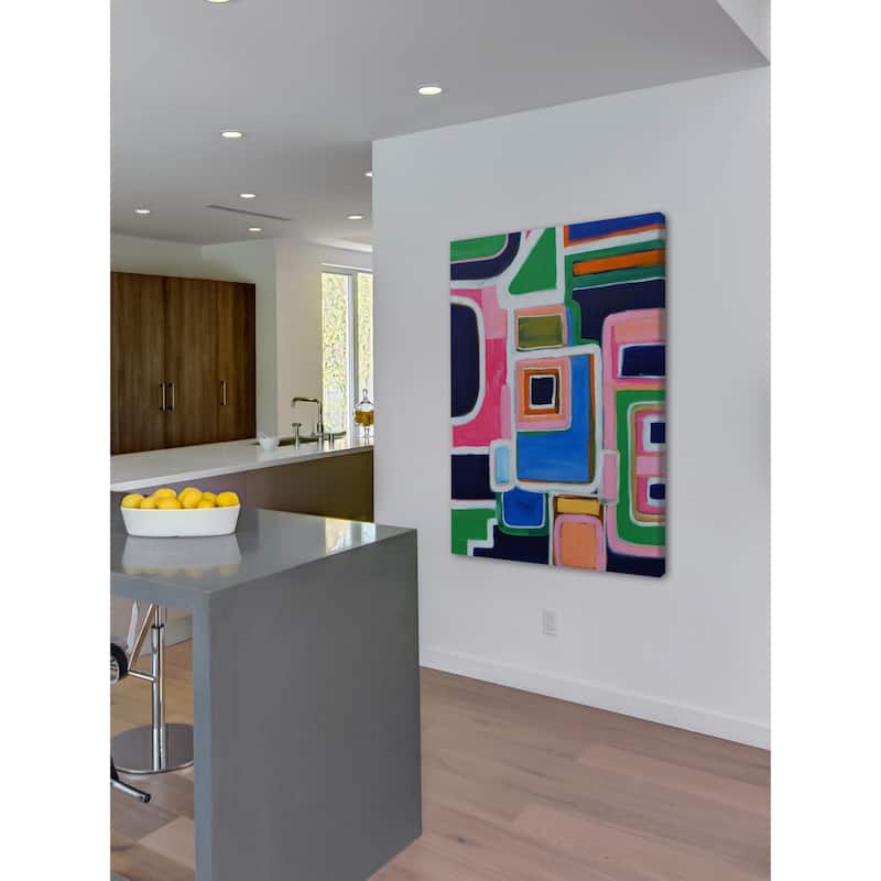 Modern Angles' Painting Print on Wrapped Canvas - Multi-Color