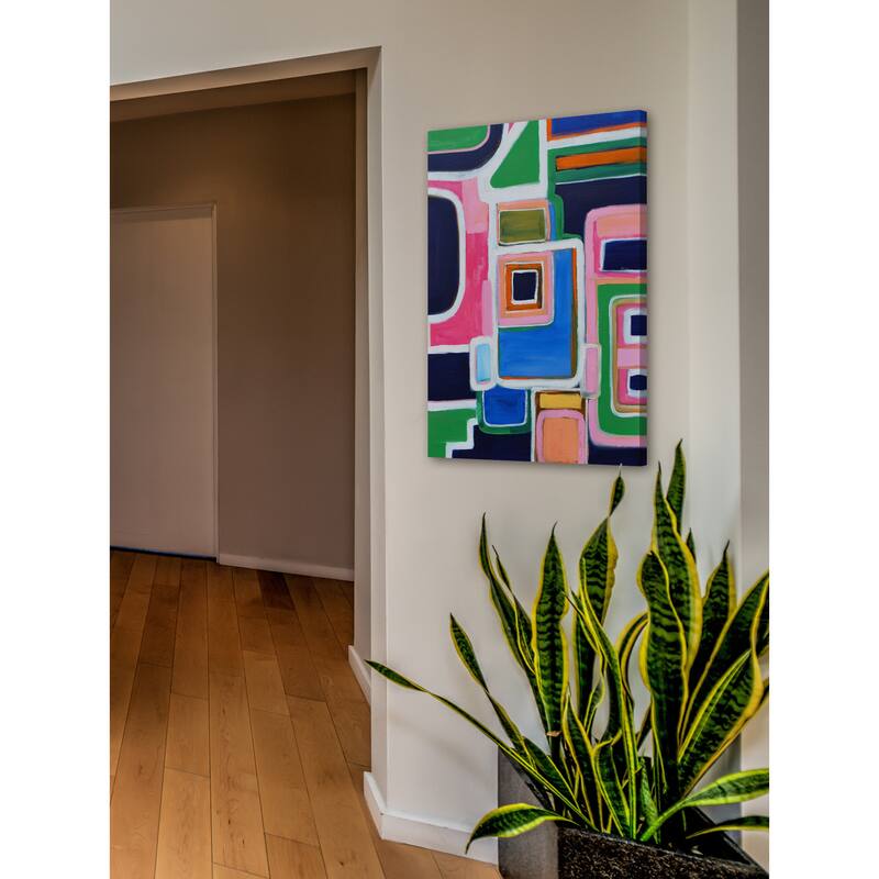 Modern Angles' Painting Print on Wrapped Canvas - Multi-Color