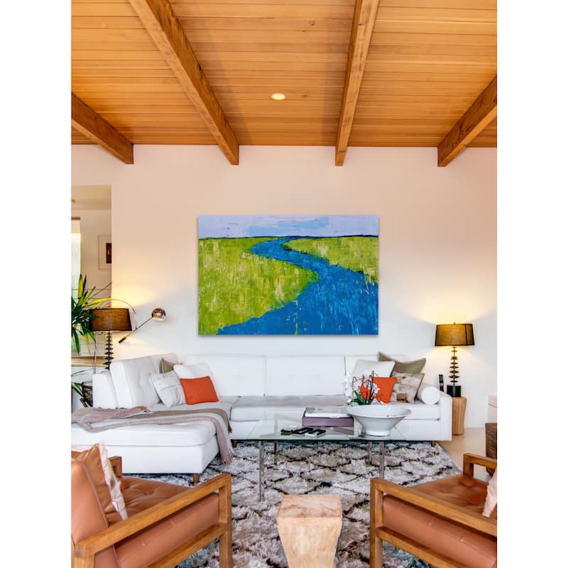Serpentine River' Painting Print on Wrapped Canvas - Multi-Color