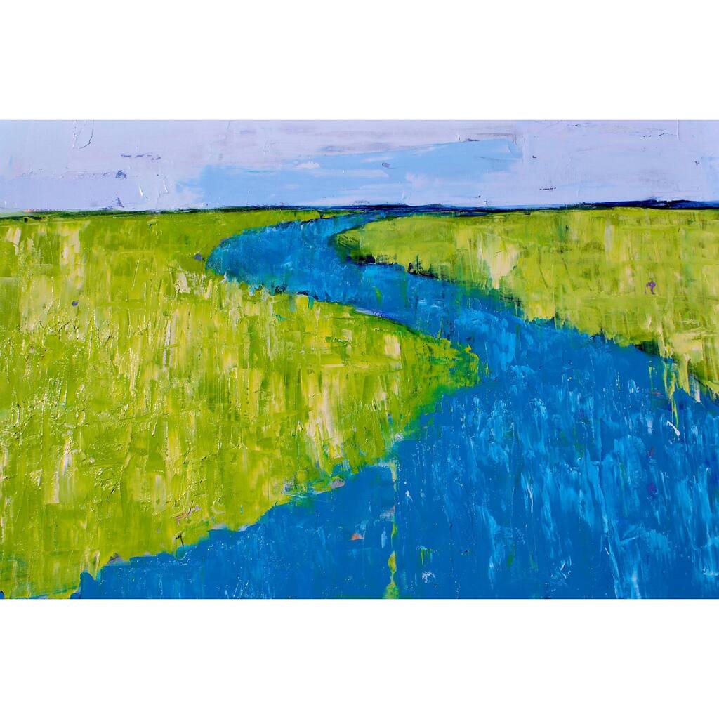 Serpentine River' Painting Print on Wrapped Canvas - Multi-Color
