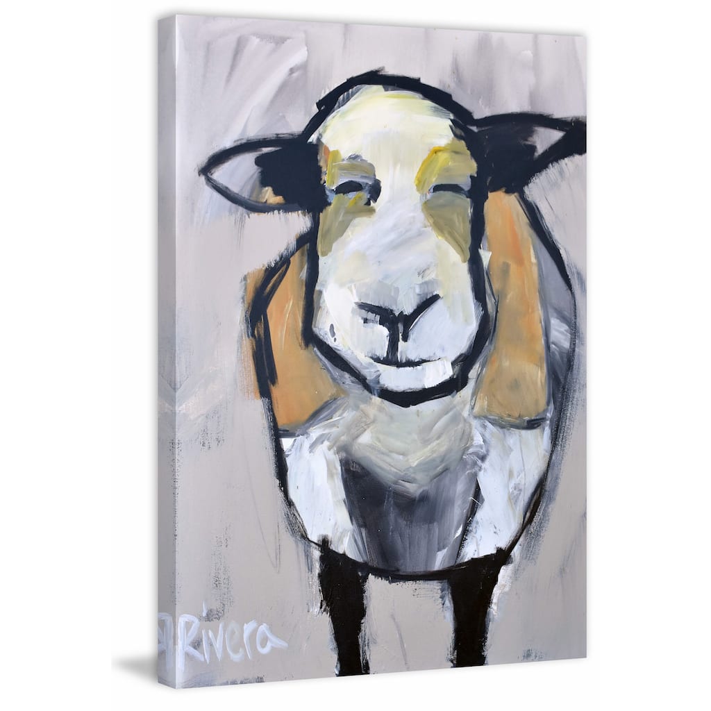 Grinning Sheep' Painting Print on Wrapped Canvas - Multi-Color