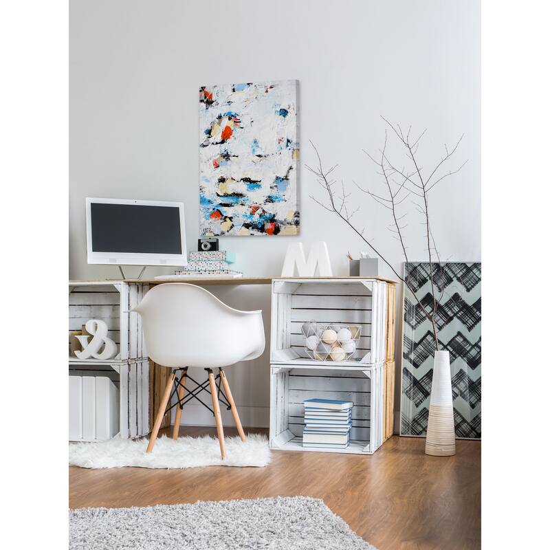 Fire and Ice' Painting Print on Wrapped Canvas - Multi-Color