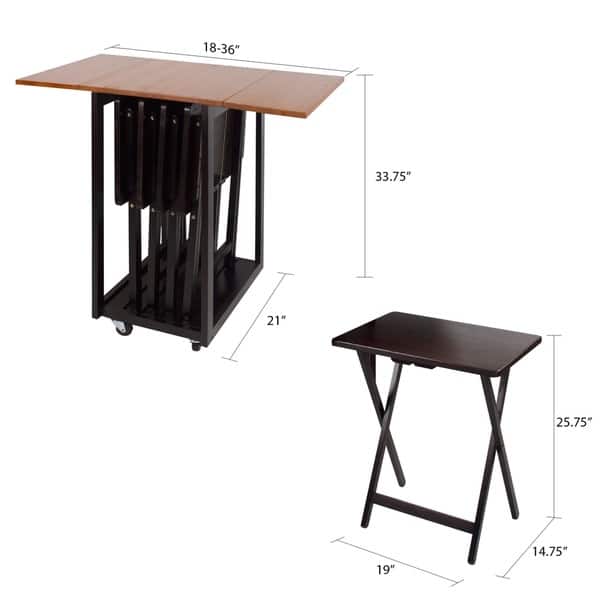 Drop Leaf Table/ TV Tray Set - Bed Bath &amp; Beyond - 15340913