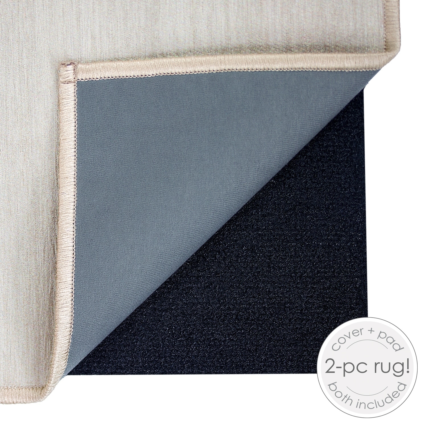 RUGGABLE Washable Stain Resistant Pet Area Rug Solid Textured