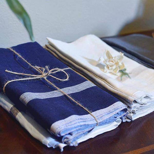 Caravan Laundered Linen Tea Towels Set of 2