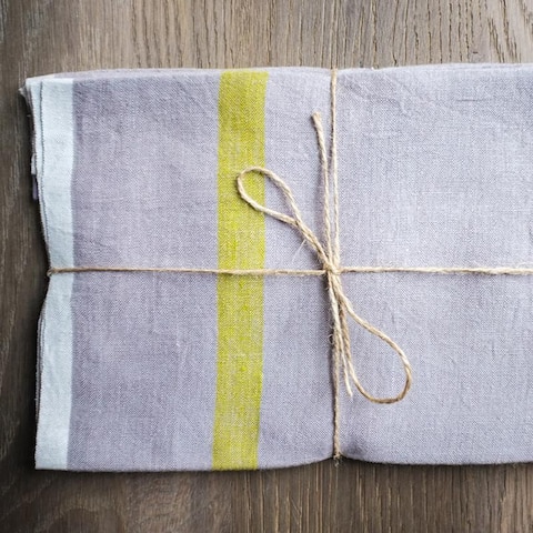 Caravan Laundered Linen Tea Towels Set of 2