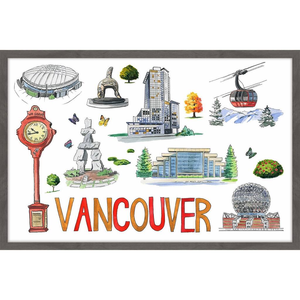 The Best of Vancouver' Framed Painting Print