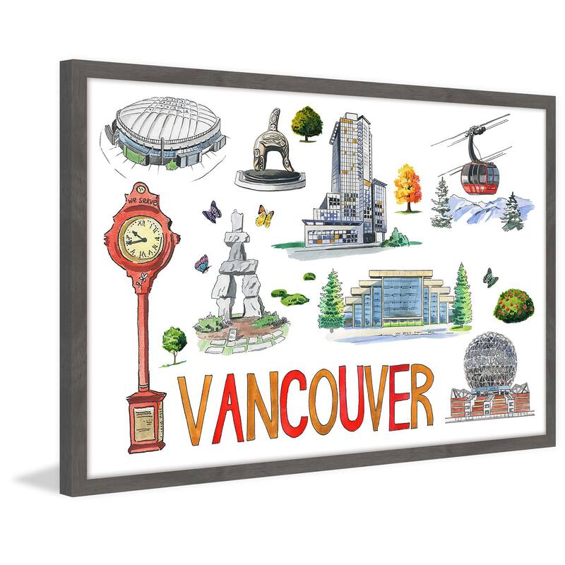 The Best of Vancouver' Framed Painting Print