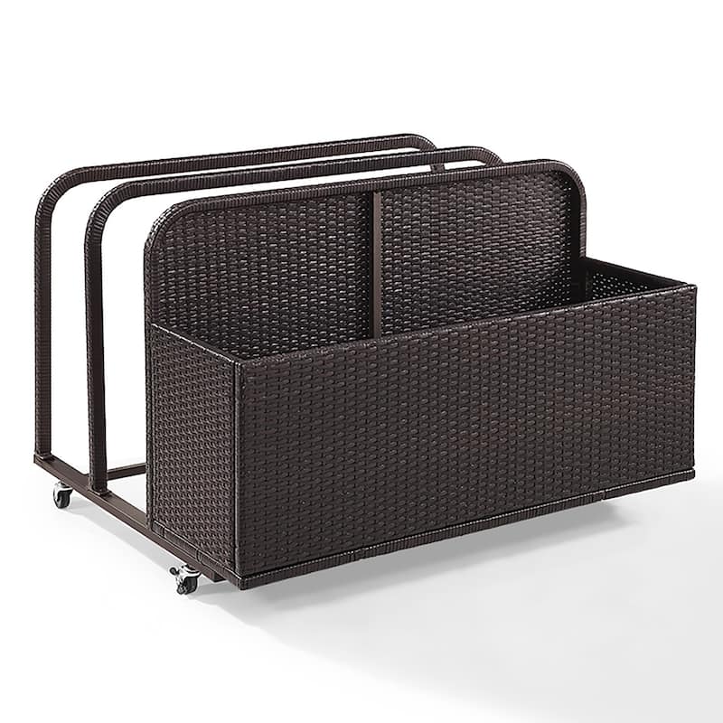 Crosley Palm Harbor Brown Steel/ Wicker Outdoor Float Caddy