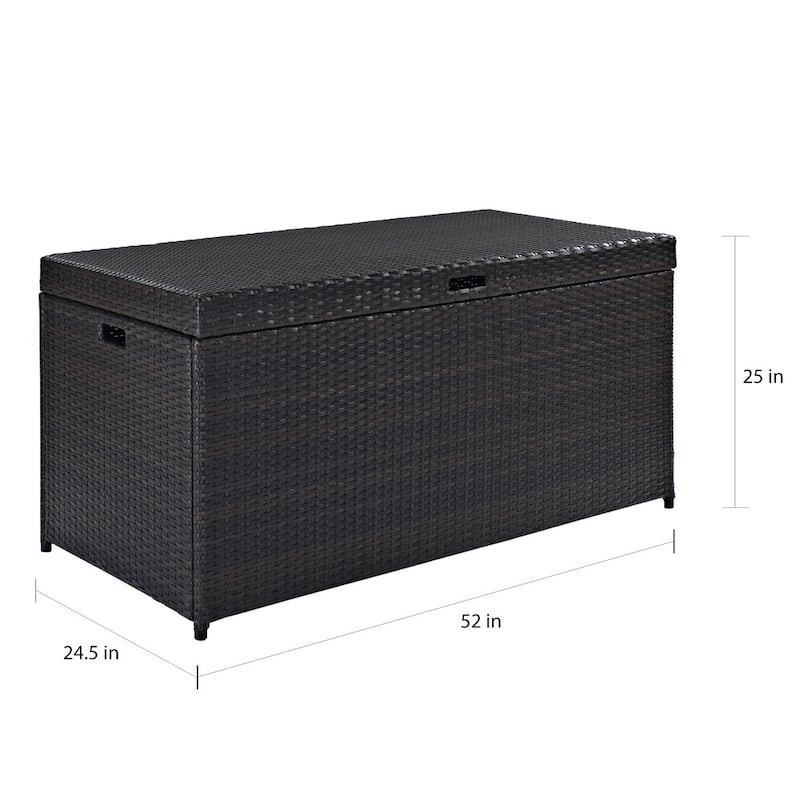 Crosley Palm Harbor Outdoor Wicker Storage Bin