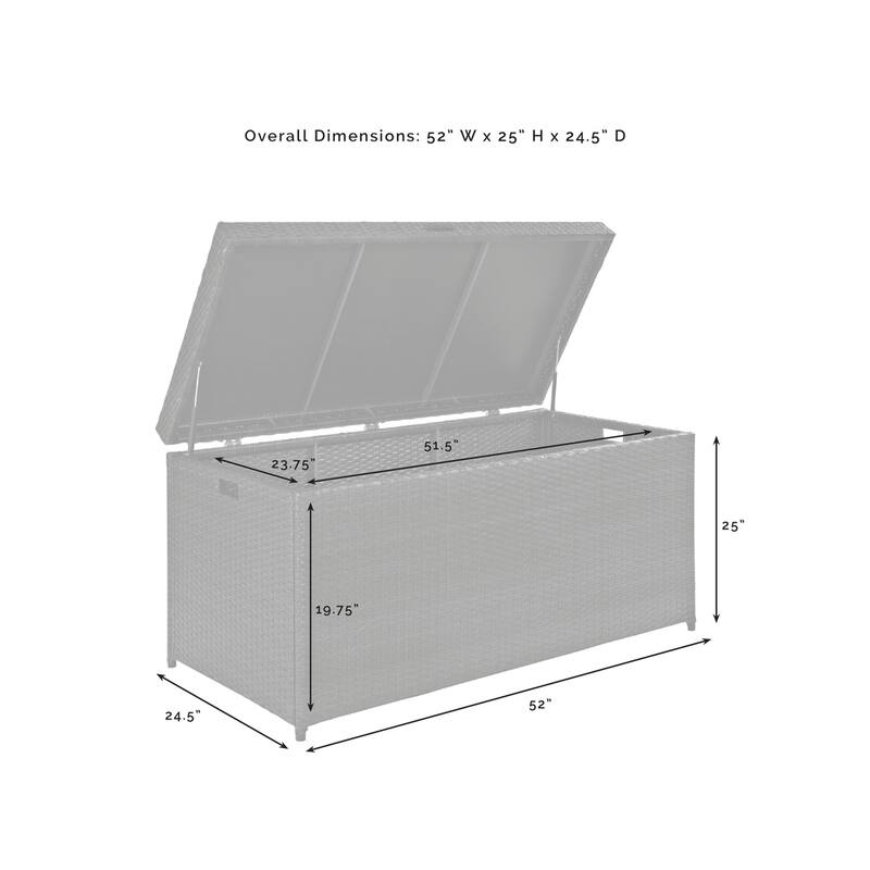 Crosley Palm Harbor Outdoor Wicker Storage Bin