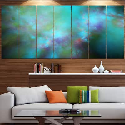 Designart "Perfect Blue Starry Sky" Abstract Canvas Wall Art