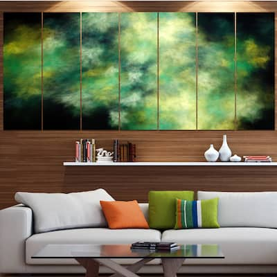 Designart "Perfect Green Starry Sky" Abstract Canvas Wall Art