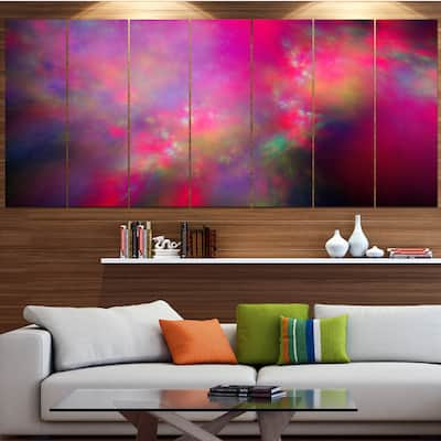 Designart "Perfect Red Starry Sky" Abstract Wall Artwork