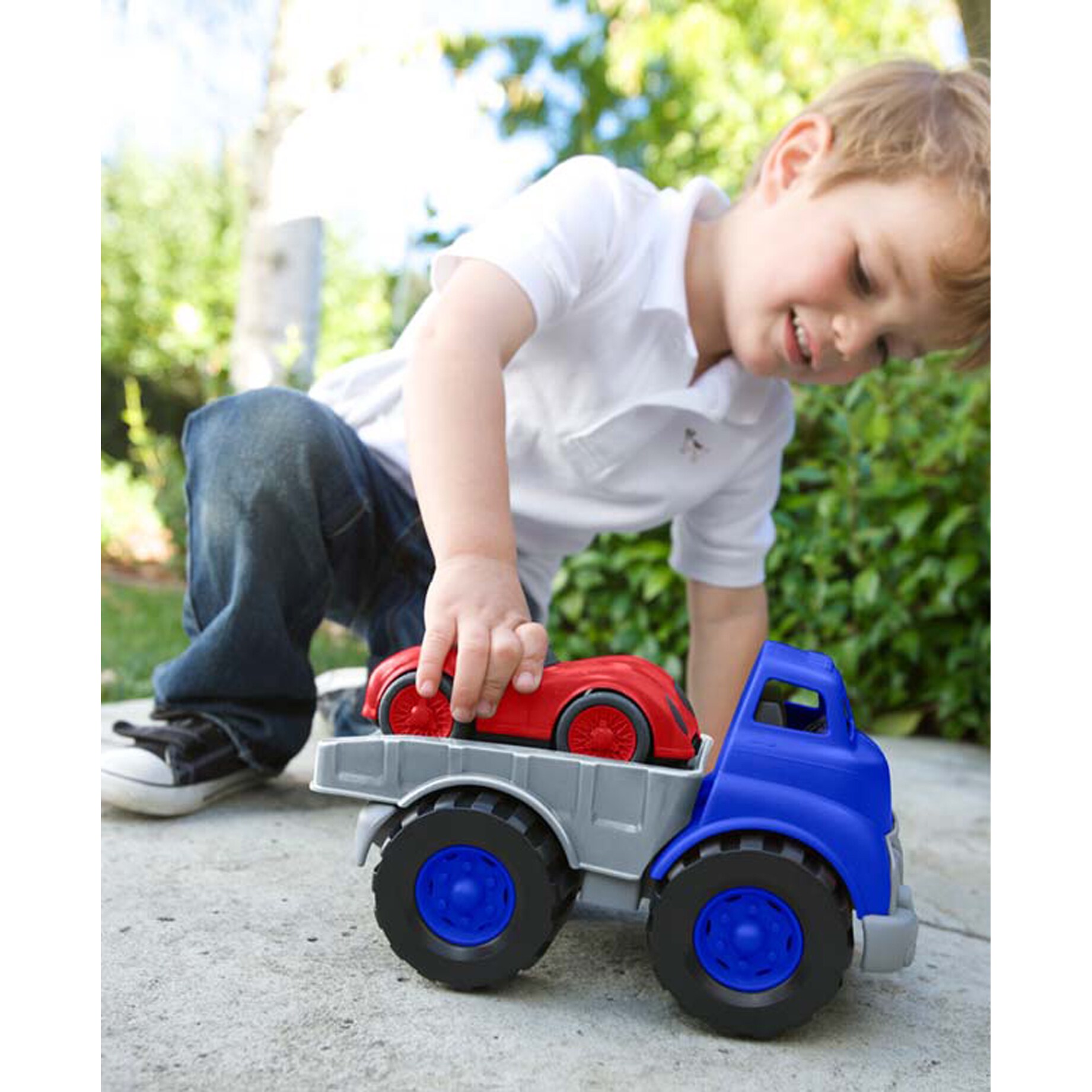 green toys flatbed truck