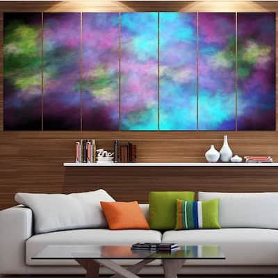 Designart "Perfect Blue Purple Starry Sky" Abstract Wall Artwork