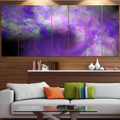 Designart "Perfect Light Purple Starry Sky" Abstract Wall Artwork