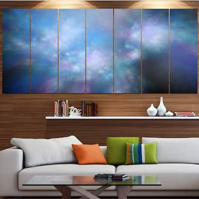 Designart "Perfect Light Blue Starry Sky" Abstract Wall Artwork