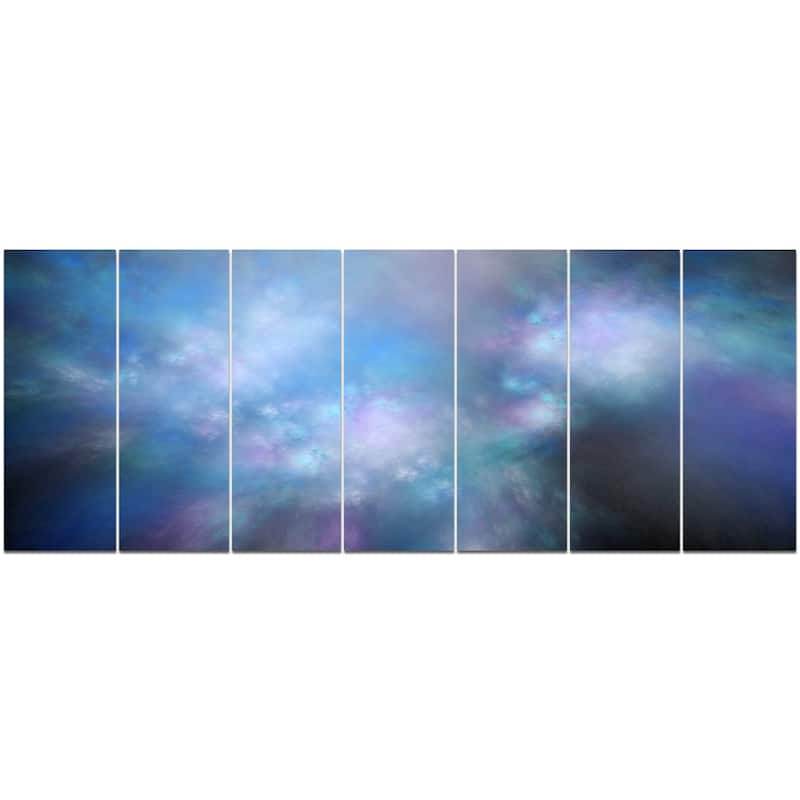 Designart "Perfect Light Blue Starry Sky" Abstract Wall Artwork