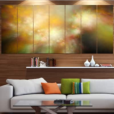 Designart "Perfect Yellow Green Starry Sky" Abstract Wall Artwork