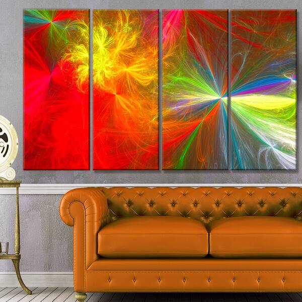Shop Designart Colorful Christmas Spectacular Show Abstract Artwork Print On Canvas On Sale Overstock 15342154