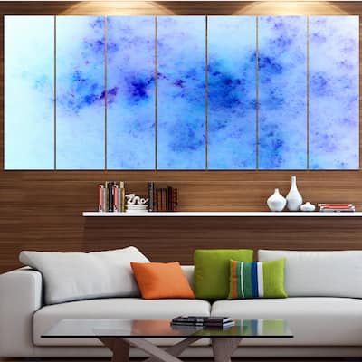 Designart "Light Blue Starry Fractal Sky" Abstract Wall Artwork