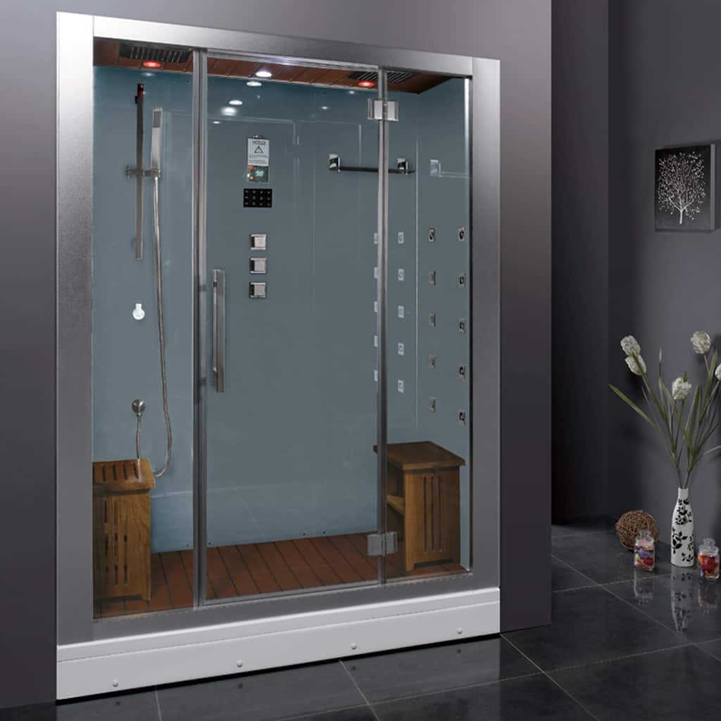 Ariel Bath DZ972F8-W Platinum Steam Shower with Sauna (59" x 32" x 87.4")