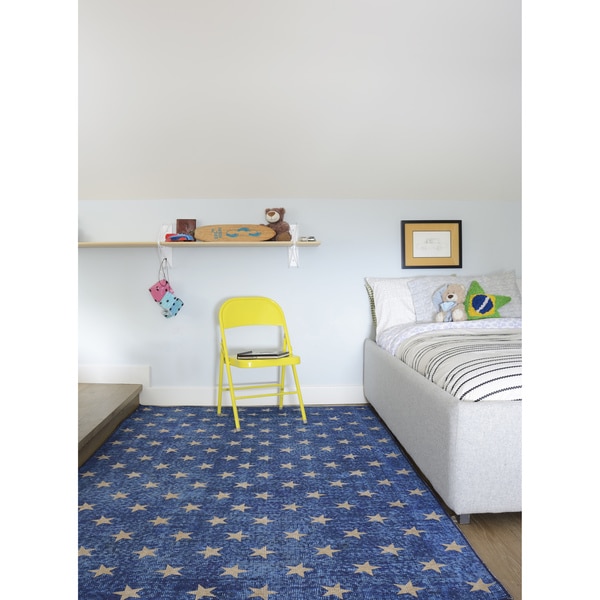 Novogratz by Momeni District Blue Stars Rug (7'6" x 9'6") - 7'6" x 9'6"